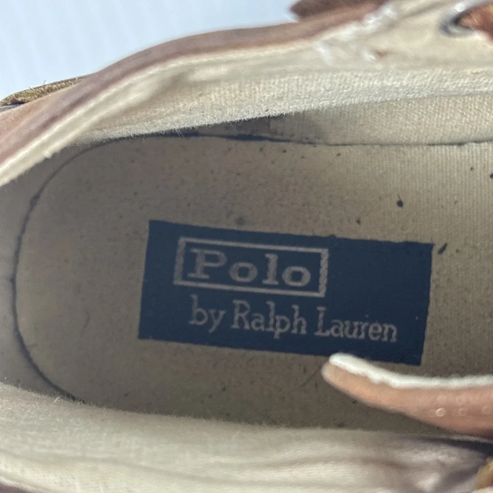 Polo Ralph Lauren Delmont Men's Size 8.5 Shoes Brown Leather Lace Up Ankle Boots